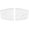 Ekena Millwork Kailey Architectural Grade PVC Ceiling Medallion, 28"W x 18 5/8"H x 3"ID x 15"C x 1"P, Two-Piece CMP28X18KY2-03000 - alternate 4